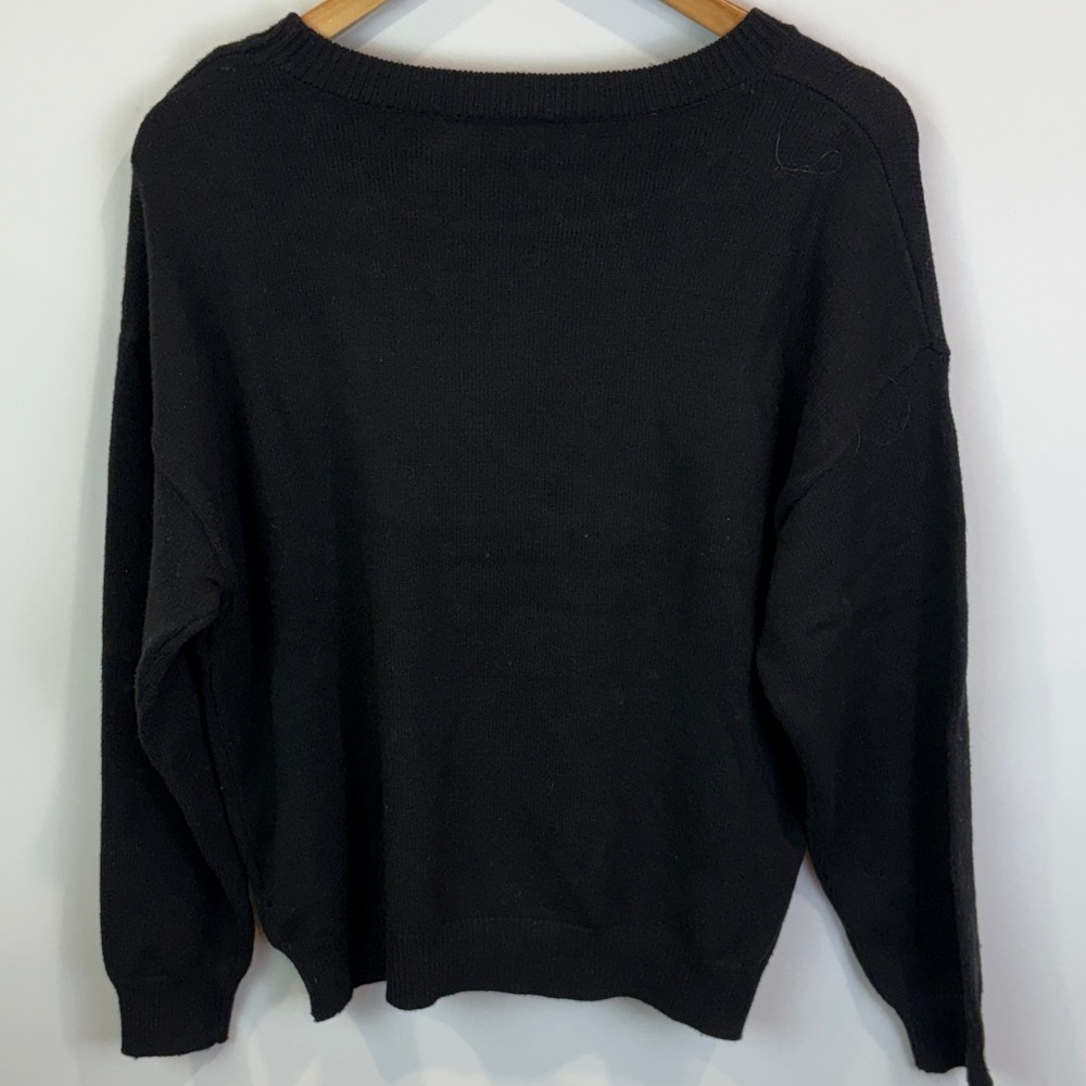 NWT Philosophy Black Sweater with SKI Design size M - Picture 2 of 7